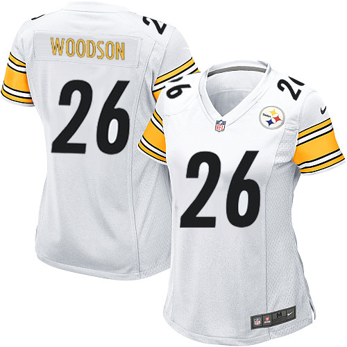 Women's Game Rod Woodson Nike Jersey White Road - #26 NFL Pittsburgh Steelers